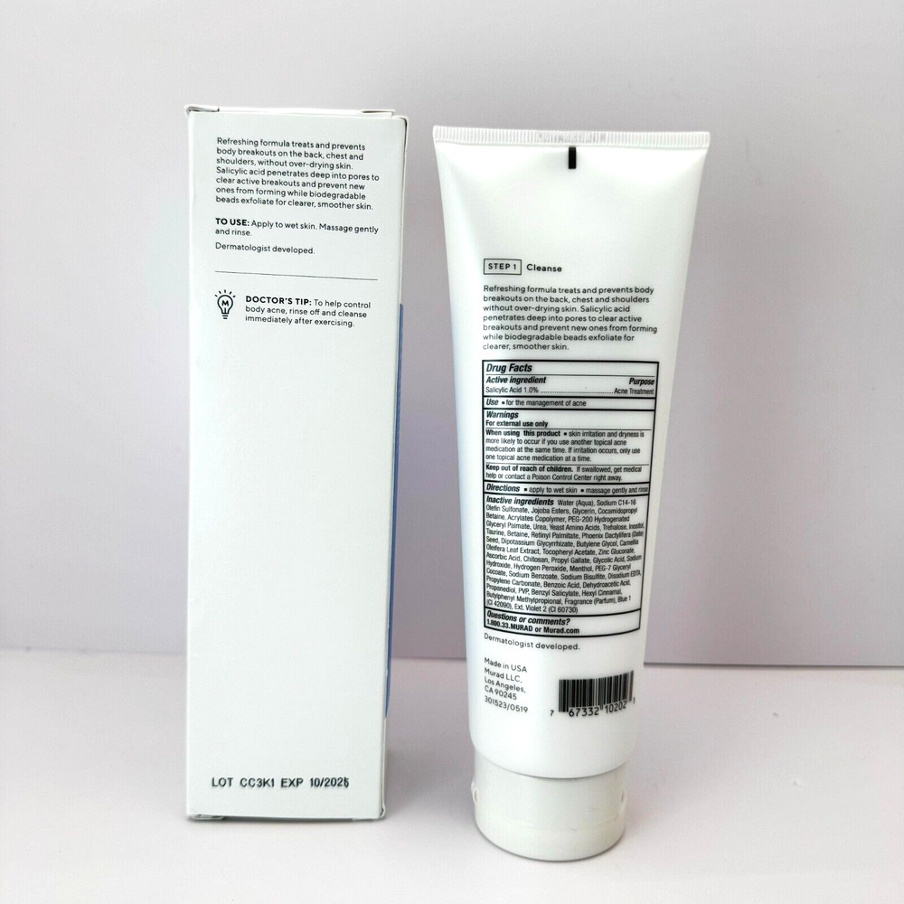 Murad Acne Control Body Wash 8.5oz - Brand New & Sealed -Fast Shipping-Exp 10/25 - Picture 2 of 7